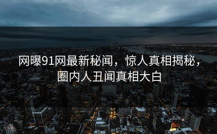 网曝91网最新秘闻,惊人真相揭秘,圈内人丑闻真相大白