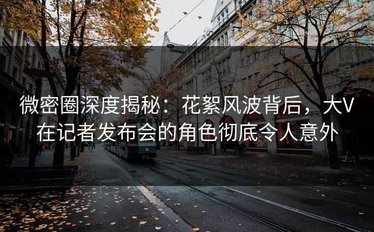 微密圈深度揭秘：花絮风波背后，大V在记者发布会的角色彻底令人意外