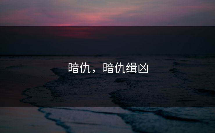 暗仇，暗仇缉凶